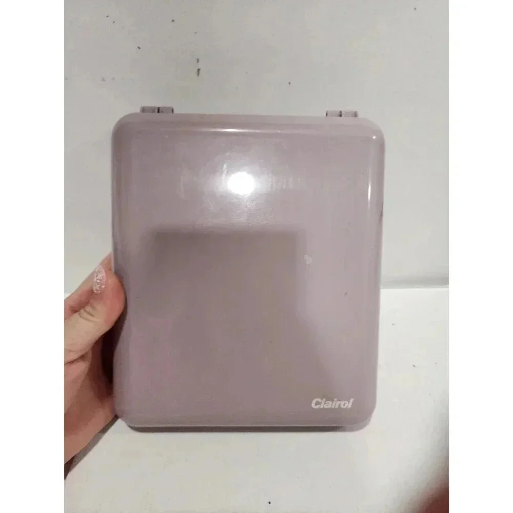 Vintage Rare Clairol Portable Makeup Mirror w/ Dual light purple
